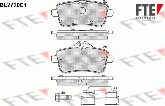 FTE BL2720C1 - Brake Pad Set, disc brake autospares.lv