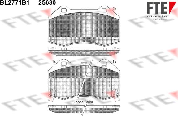 FTE BL2771B1 - Brake Pad Set, disc brake autospares.lv