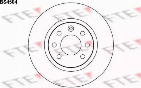 FTE BS4504 - Brake Disc autospares.lv