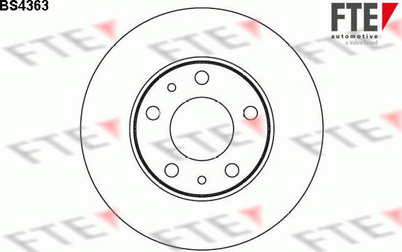 FTE BS4363 - Brake Disc autospares.lv