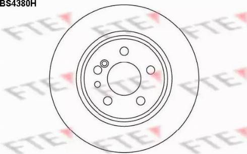 FTE BS4380H - Brake Disc autospares.lv