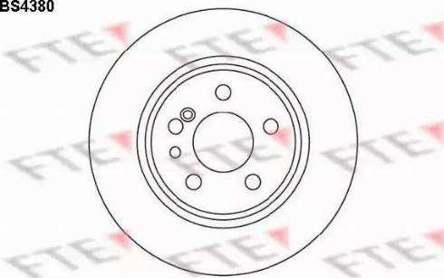 FTE BS4380 - Brake Disc autospares.lv