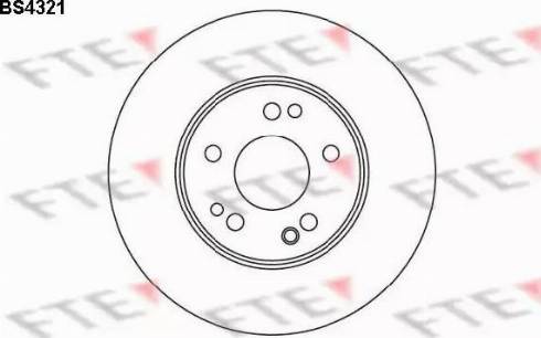 FTE BS4321 - Brake Disc autospares.lv