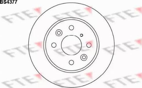 FTE BS4377 - Brake Disc autospares.lv