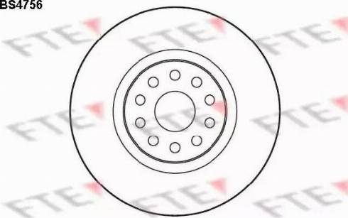 FTE BS4756 - Brake Disc autospares.lv