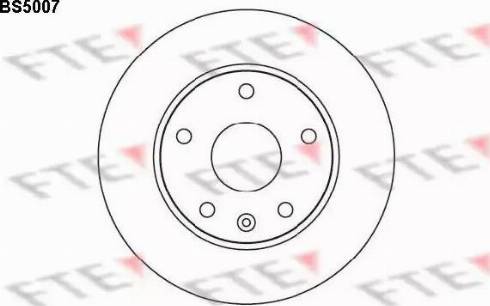 FTE BS5007 - Brake Disc autospares.lv