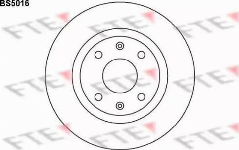 FTE BS5016 - Brake Disc autospares.lv