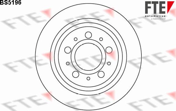 FTE BS5196 - Brake Disc autospares.lv