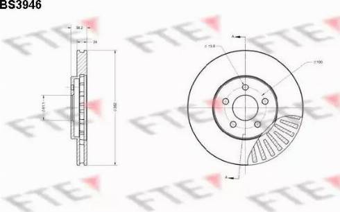 FTE BS3946 - Brake Disc autospares.lv