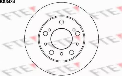 FTE BS3434 - Brake Disc autospares.lv