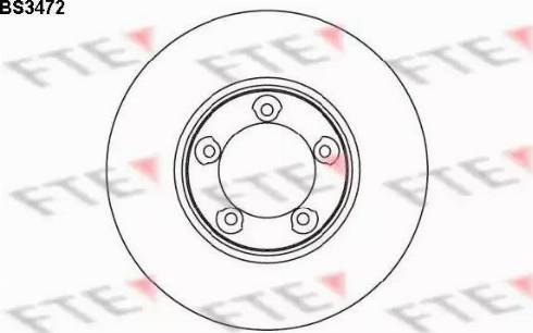 FTE BS3472 - Brake Disc autospares.lv