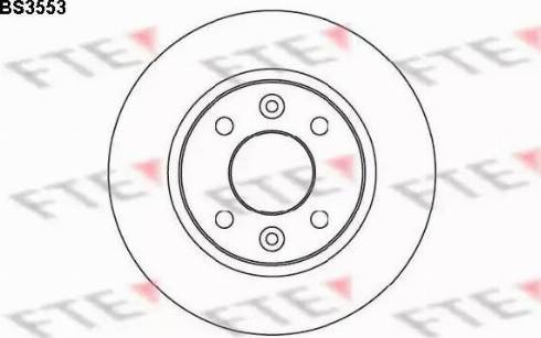 FTE BS3553 - Brake Disc autospares.lv