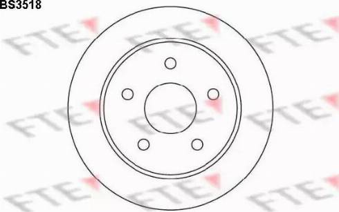 FTE BS3518 - Brake Disc autospares.lv