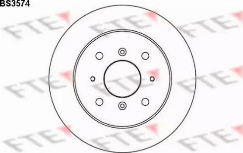 FTE BS3574 - Brake Disc autospares.lv