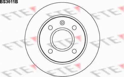 FTE BS3611B - Brake Disc autospares.lv