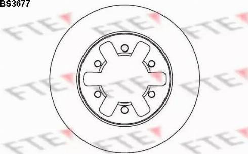 FTE BS3677 - Brake Disc autospares.lv