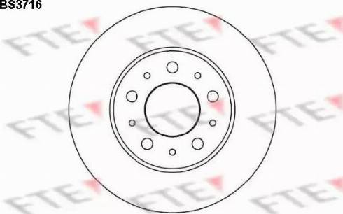 FTE BS3716 - Brake Disc autospares.lv