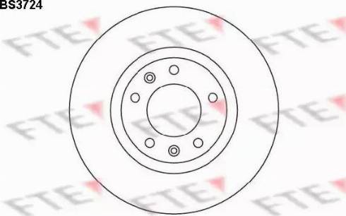 FTE BS3724 - Brake Disc autospares.lv