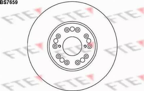 FTE BS7659 - Brake Disc autospares.lv