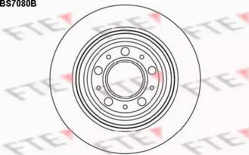 FTE BS7080B - Brake Disc autospares.lv