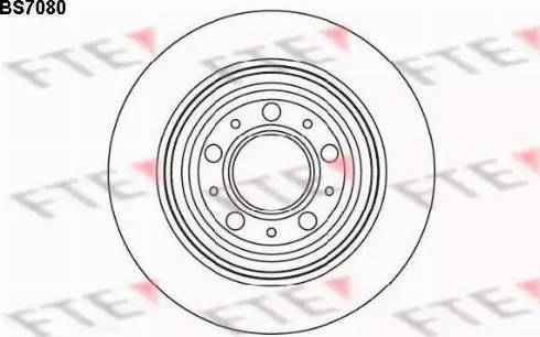 FTE BS7080 - Brake Disc autospares.lv