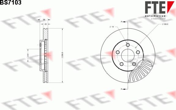 FTE BS7103 - Brake Disc autospares.lv