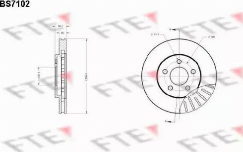 FTE BS7102 - Brake Disc autospares.lv