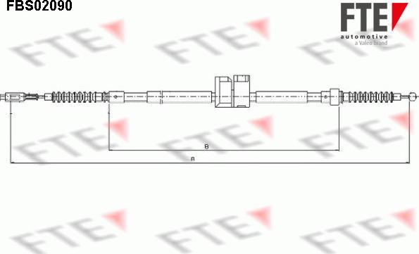 FTE FBS02090 - Cable, parking brake autospares.lv