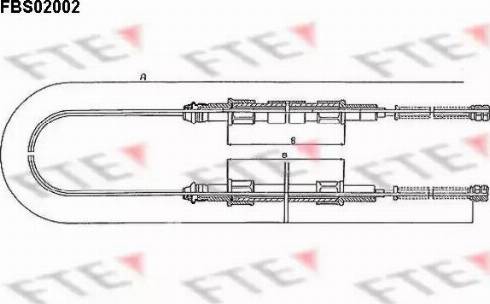 FTE FBS02002 - Cable, parking brake autospares.lv