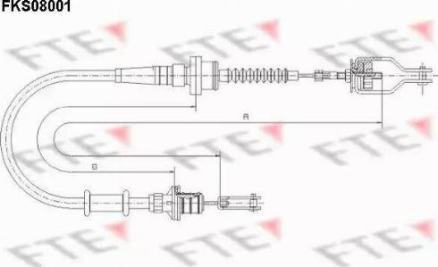 FTE FKS08001 - Clutch Cable autospares.lv