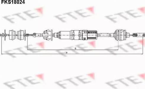 FTE FKS18024 - Clutch Cable autospares.lv