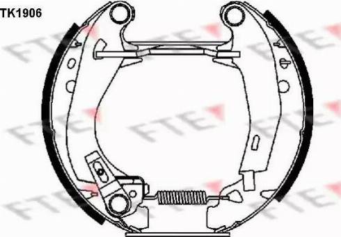 FTE TK1906 - Brake Shoe Set autospares.lv