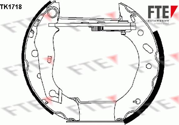 FTE TK1718 - Brake Shoe Set autospares.lv