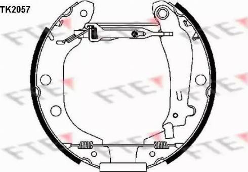 FTE TK2057 - Brake Shoe Set autospares.lv