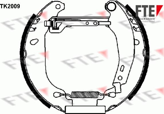 FTE TK2009 - Brake Shoe Set autospares.lv