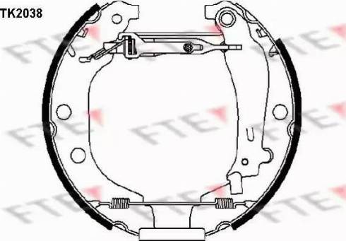FTE TK2038 - Brake Shoe Set autospares.lv
