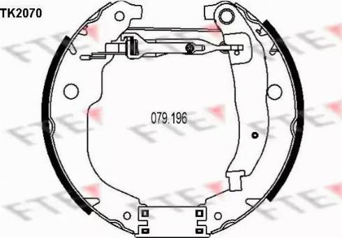 FTE TK2070 - Brake Shoe Set autospares.lv