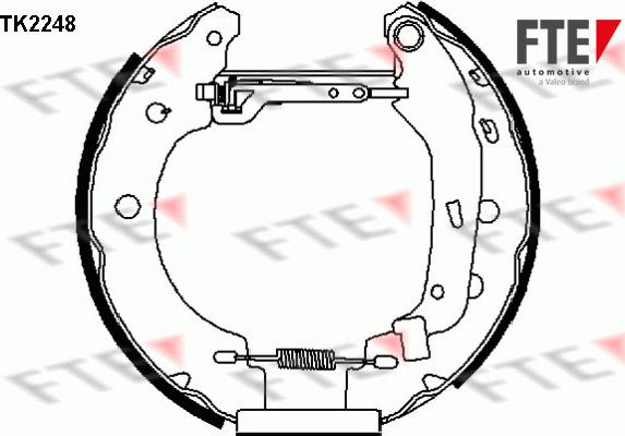 FTE TK2248 - Brake Shoe Set autospares.lv