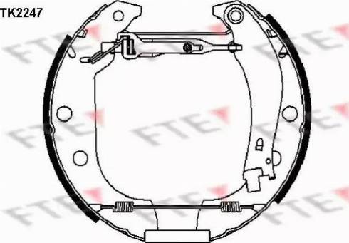 FTE TK2247 - Brake Shoe Set autospares.lv