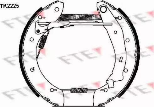 FTE TK2225 - Brake Shoe Set autospares.lv