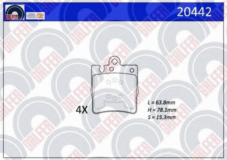 Galfer 20442 - Brake Pad Set, disc brake autospares.lv