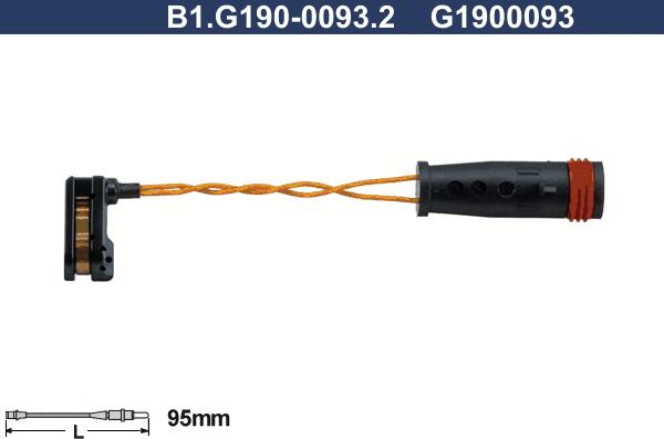 Galfer B1.G190-0093.2 - Warning Contact, brake pad wear autospares.lv