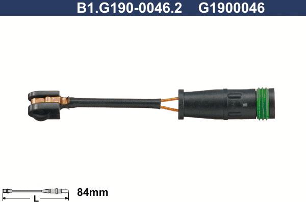 Galfer B1.G190-0046.2 - Warning Contact, brake pad wear autospares.lv