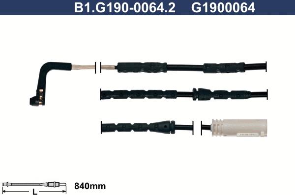 Galfer B1.G190-0064.2 - Warning Contact, brake pad wear autospares.lv