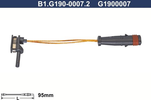 Galfer B1.G190-0007.2 - Warning Contact, brake pad wear autospares.lv