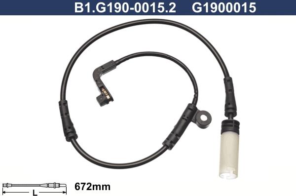 Galfer B1.G190-0015.2 - Warning Contact, brake pad wear autospares.lv