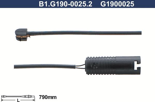 Galfer B1.G190-0025.2 - Warning Contact, brake pad wear autospares.lv