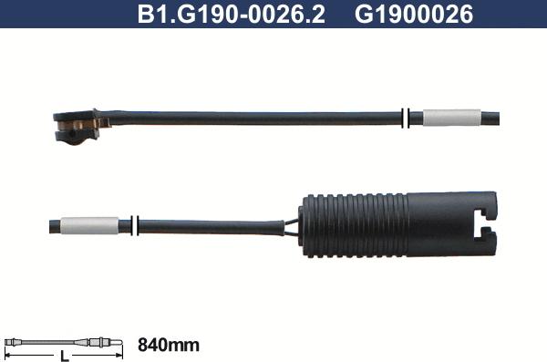 Galfer B1.G190-0026.2 - Warning Contact, brake pad wear autospares.lv