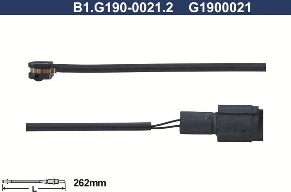 Galfer B1.G190-0021.2 - Warning Contact, brake pad wear autospares.lv