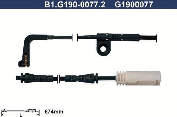 Galfer B1.G190-0077.2 - Warning Contact, brake pad wear autospares.lv